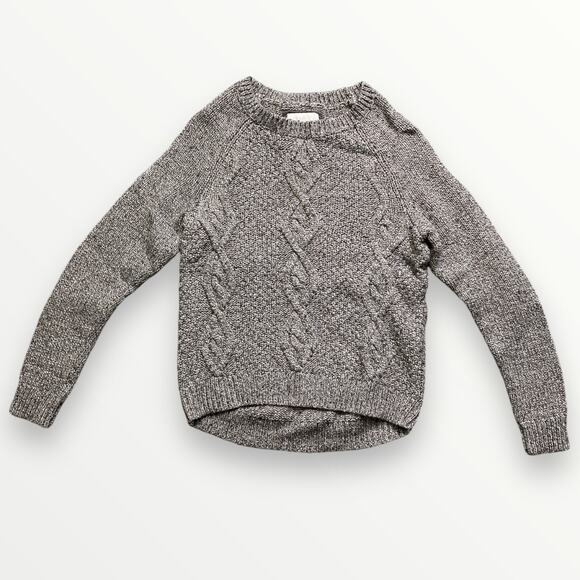 H&M L.O.G.G. Metallic Cable Knit Sweater Women’s XS Gray - Picture 1 of 5
